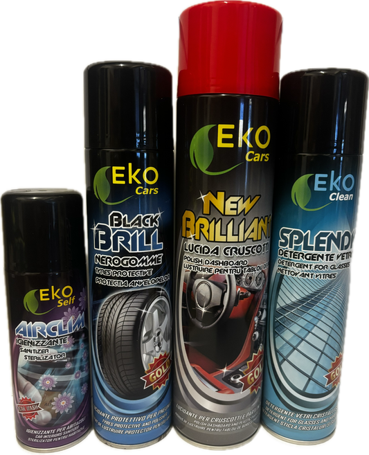 Kit Detailing Professionale 4 Prodotti + 2 Panni in Microfibra (1 Omaggio)